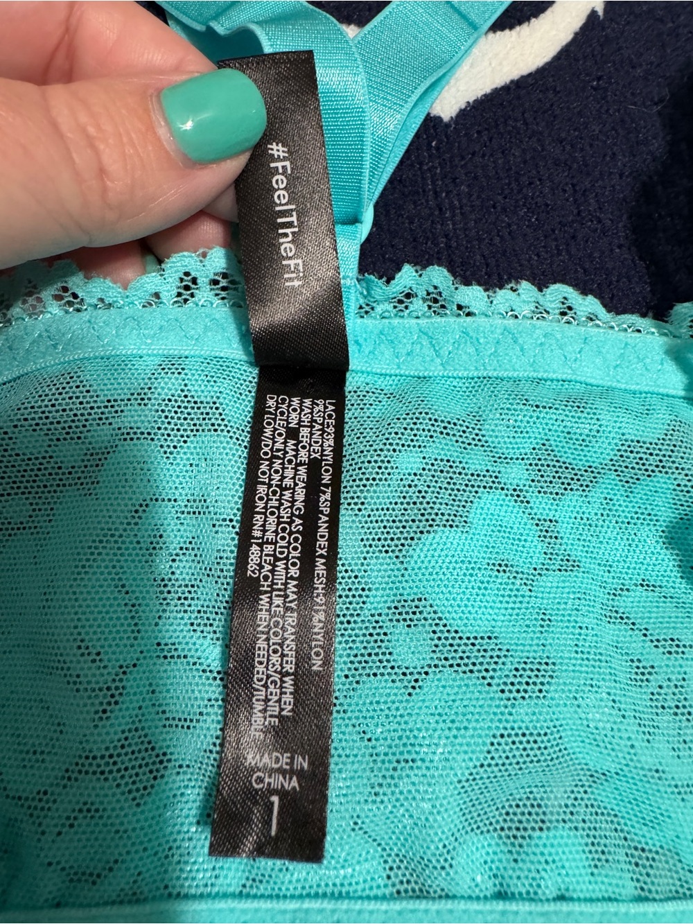 Torrid Lace Babydoll Lingerie Size 1 Teal Blue Sheer Floral Lace Flowy - Picture 4 of 5